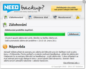 NeedBackup - náhled