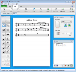 Crescendo Music Notation - náhled