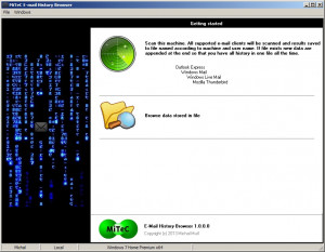 MiTeC E-mail History Browser - náhled