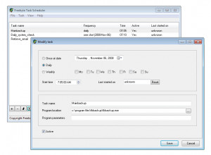Freebyte Task Scheduler - náhled