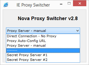 Nova Proxy Switcher  - náhled