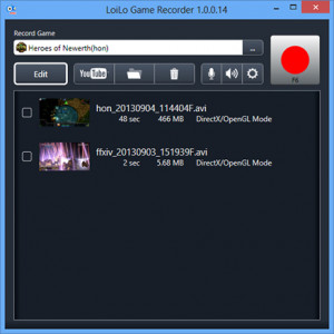 LoiLo Game Recorder - náhled