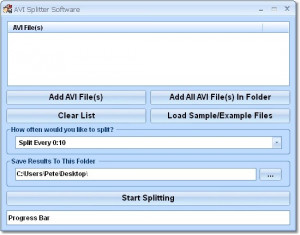 AVI Splitter Software - náhled