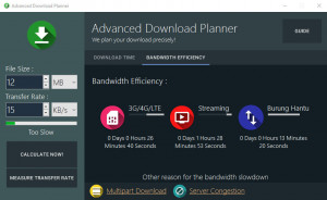 Advanced Download Planner - náhled