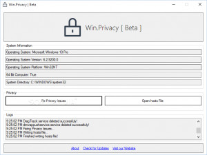 Win.Privacy - náhled