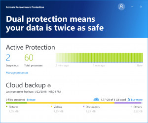 Acronis Ransomware Protection - náhled