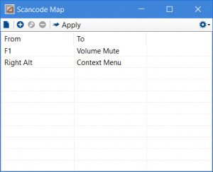 Scancode Map - náhled