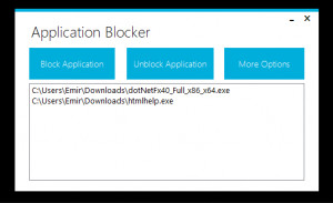 Application Blocker - náhled