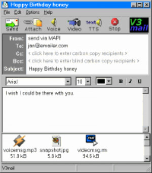 V3mail - náhled