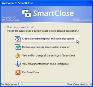 SmartClose - náhled