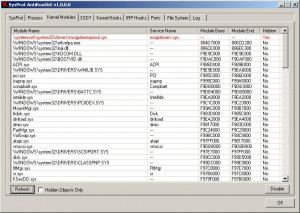 SysProt AntiRootkit - náhled