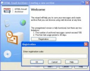 HTML Email Archiver for Outlook - náhled