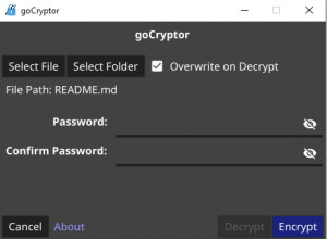 goCryptor - náhled