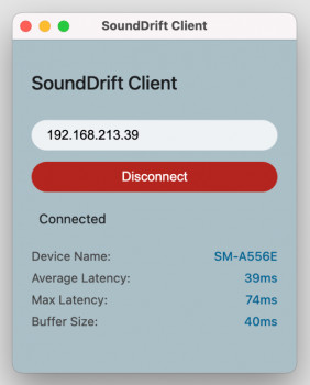 SoundDrift Client - náhled