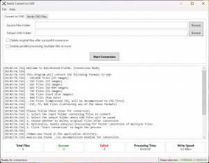 Batch Convert to CHD - náhled
