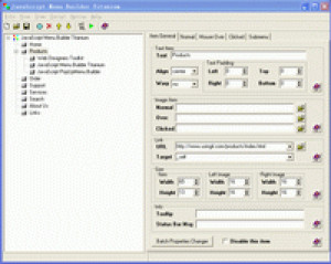 JavaScript Menu Builder Titanium Ex - náhled