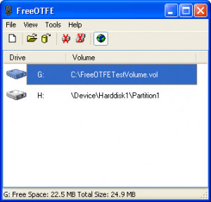 FreeOTFE - náhled