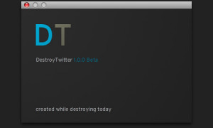 DestroyTwitter - náhled