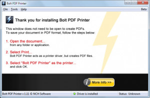 Bolt PDF Printer - náhled