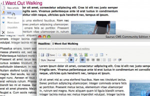 Saurus CMS - náhled