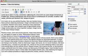 Saurus CMS - náhled