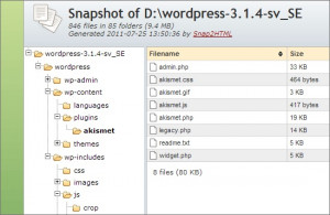 Snap2HTML - náhled