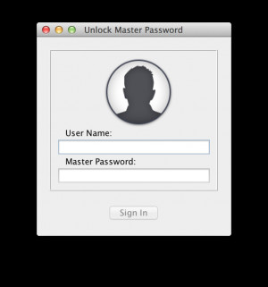 Master Password - náhled