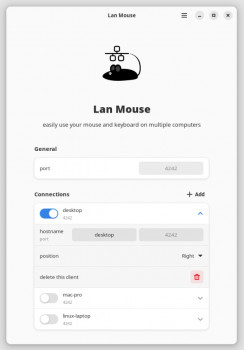 Lan Mouse - náhled