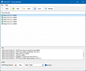 Vovsoft Proxy Switcher - náhled