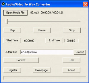 Audio/Video To Wav Converter - náhled