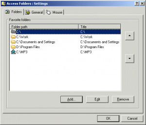 Access Folders - náhled