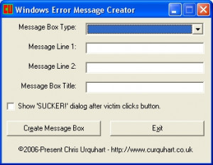 Windows Error Message Creator - náhled
