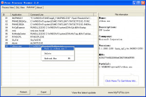 Free Process Viewer - náhled