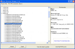 Free Process Viewer - náhled