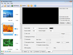 Flash Album Creator - náhled