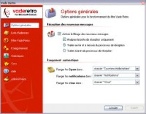 Vade Retro Antispam - náhled