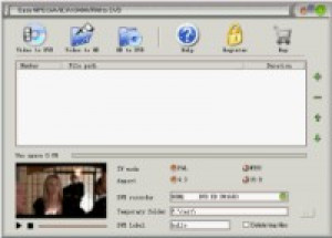 Easy MPEG/AVI/DIVX/WMV/RM to DVD - náhled