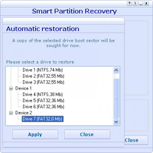 Smart Partition Recovery - náhled