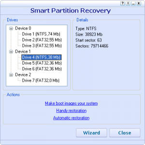 Smart Partition Recovery - náhled