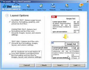 DocSmartz PDF to Word Converter - náhled