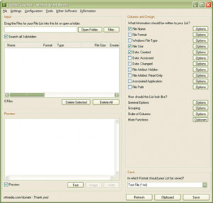 Filelist Creator - náhled