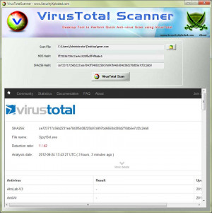VirusTotal Scanner  - náhled