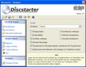 Discstarter HTML-Autorun - náhled