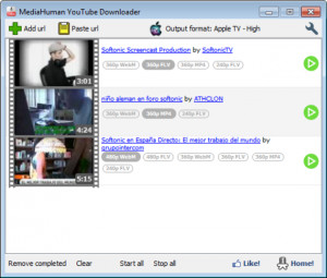 MediaHuman YouTube Downloader - náhled