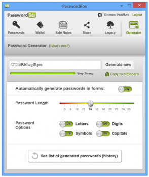 PasswordBox - náhled