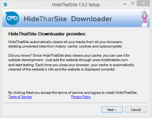 HideThatSite - náhled