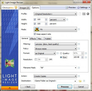 Light Image Resizer - náhled