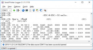 Serial Printer Logger - náhled