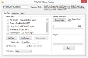 VOVSOFT Burn Studio - náhled