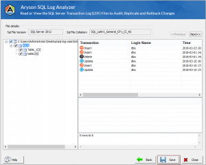 Aryson SQL Log Analyzer Tool - náhled